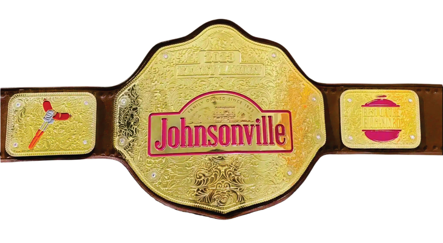 Customiazble Johnsonville Sausage World Championship Wrestling Belt