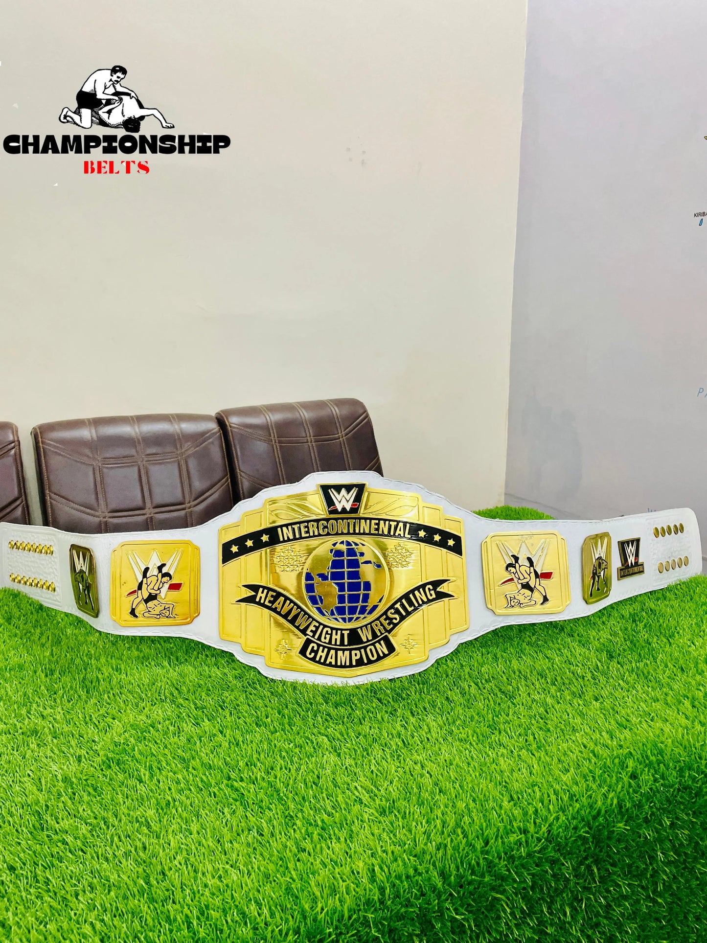 New World Intercontinental Heavyweight Championship Replica title Belt White