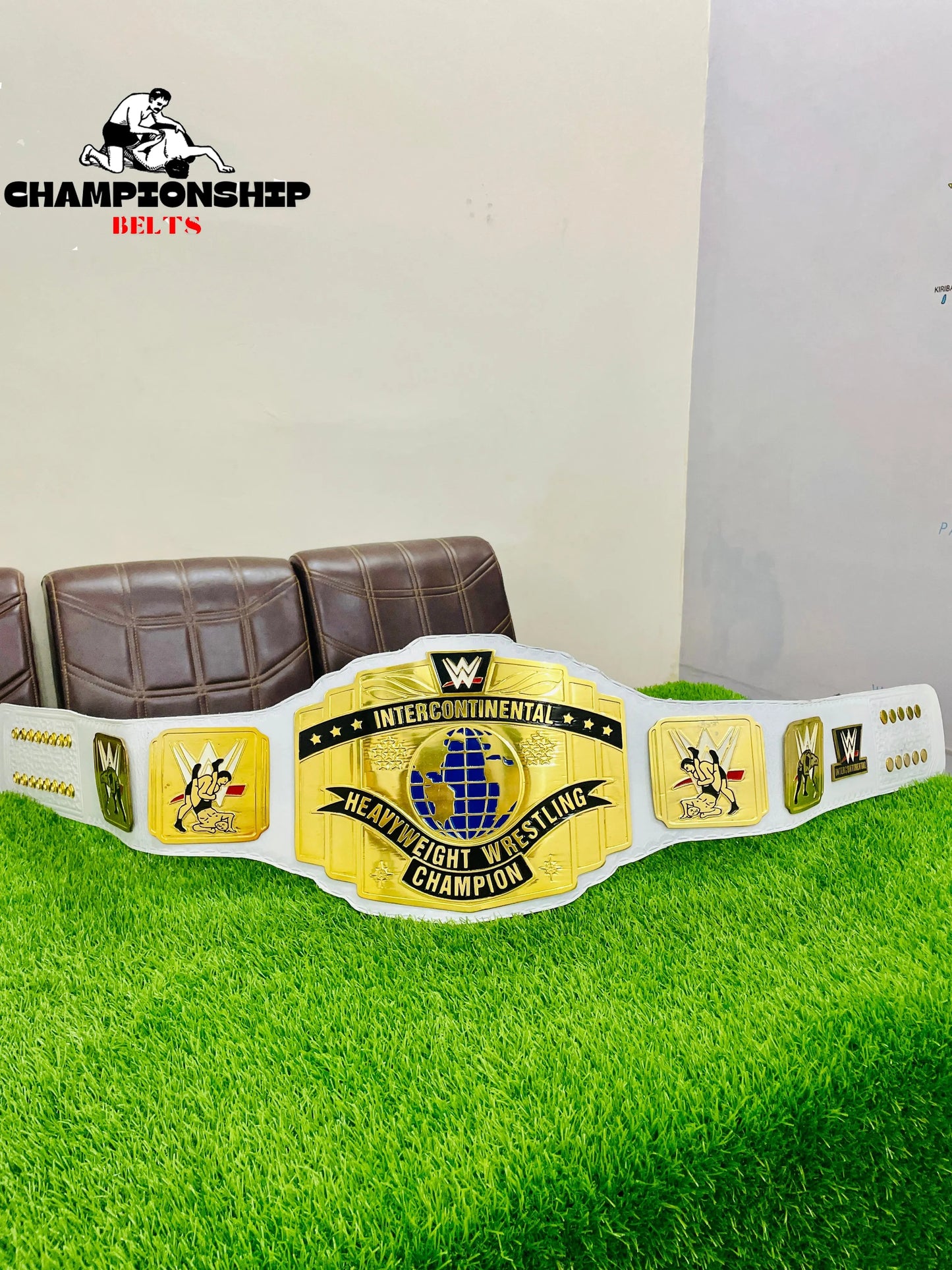 New World Intercontinental Heavyweight Championship Replica title Belt White