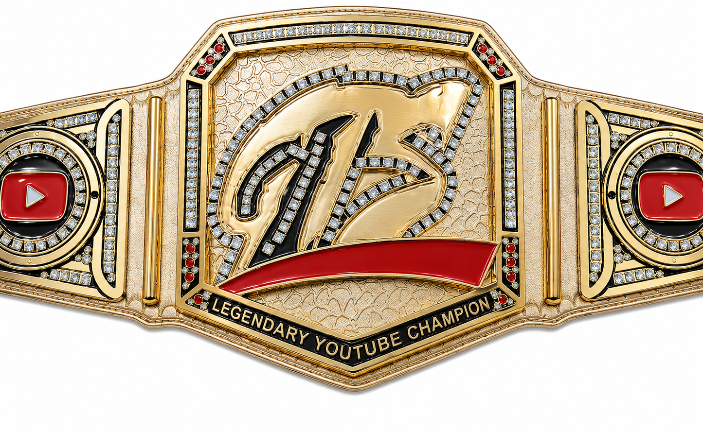 Legendary YouTube Championship Title Belt Stacked Plated Adult Size
