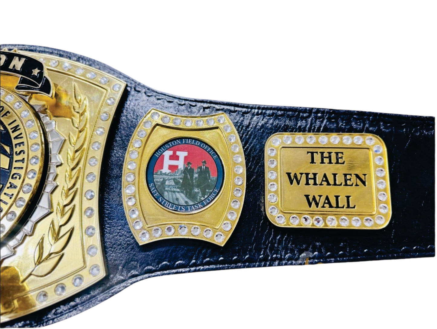 Houston Spinner Black Federal Bureau of Investigation Champion Championship Belt