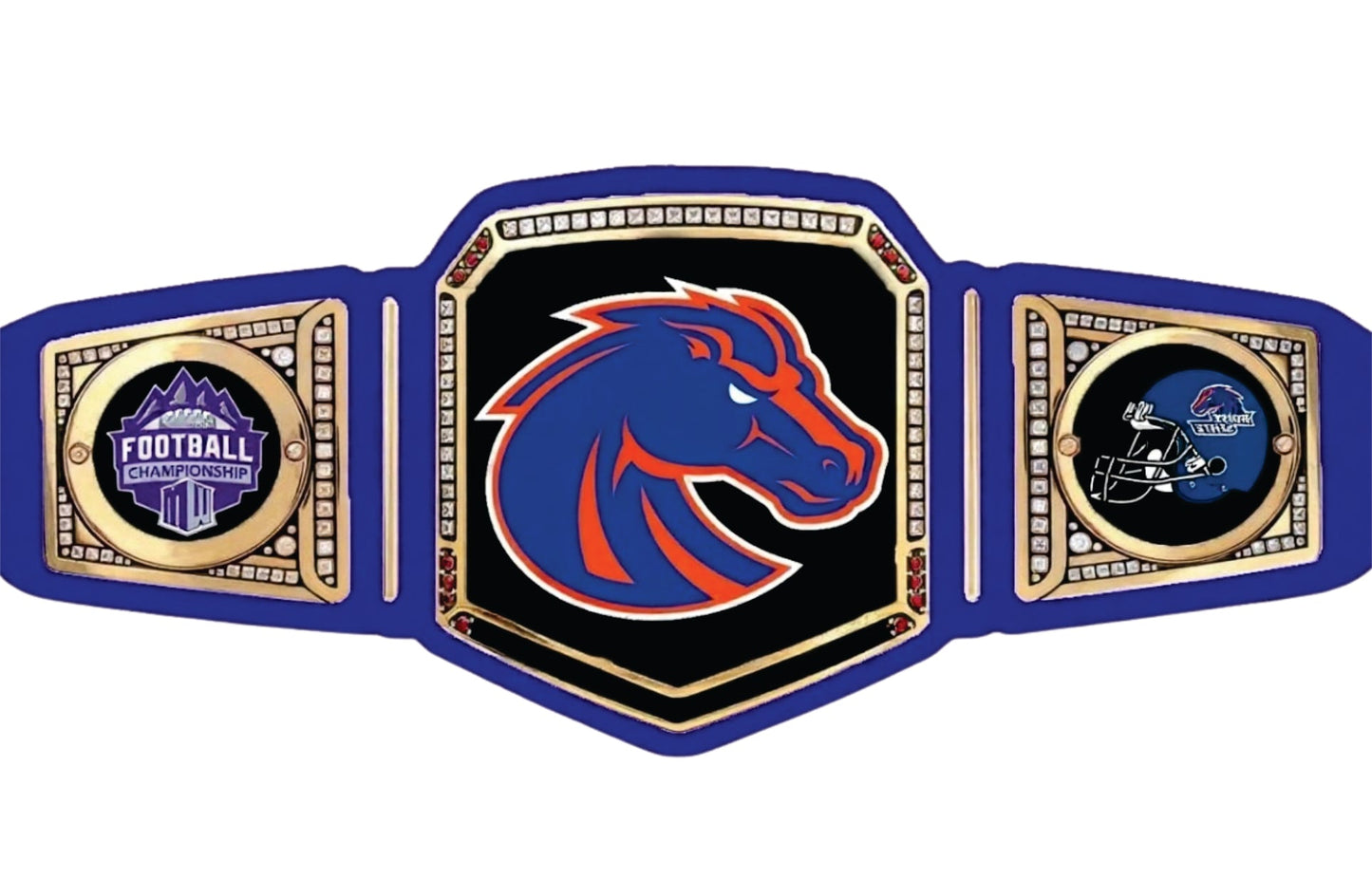 Boise State Broncos National Legacy Title Championship Belt Purple Strap