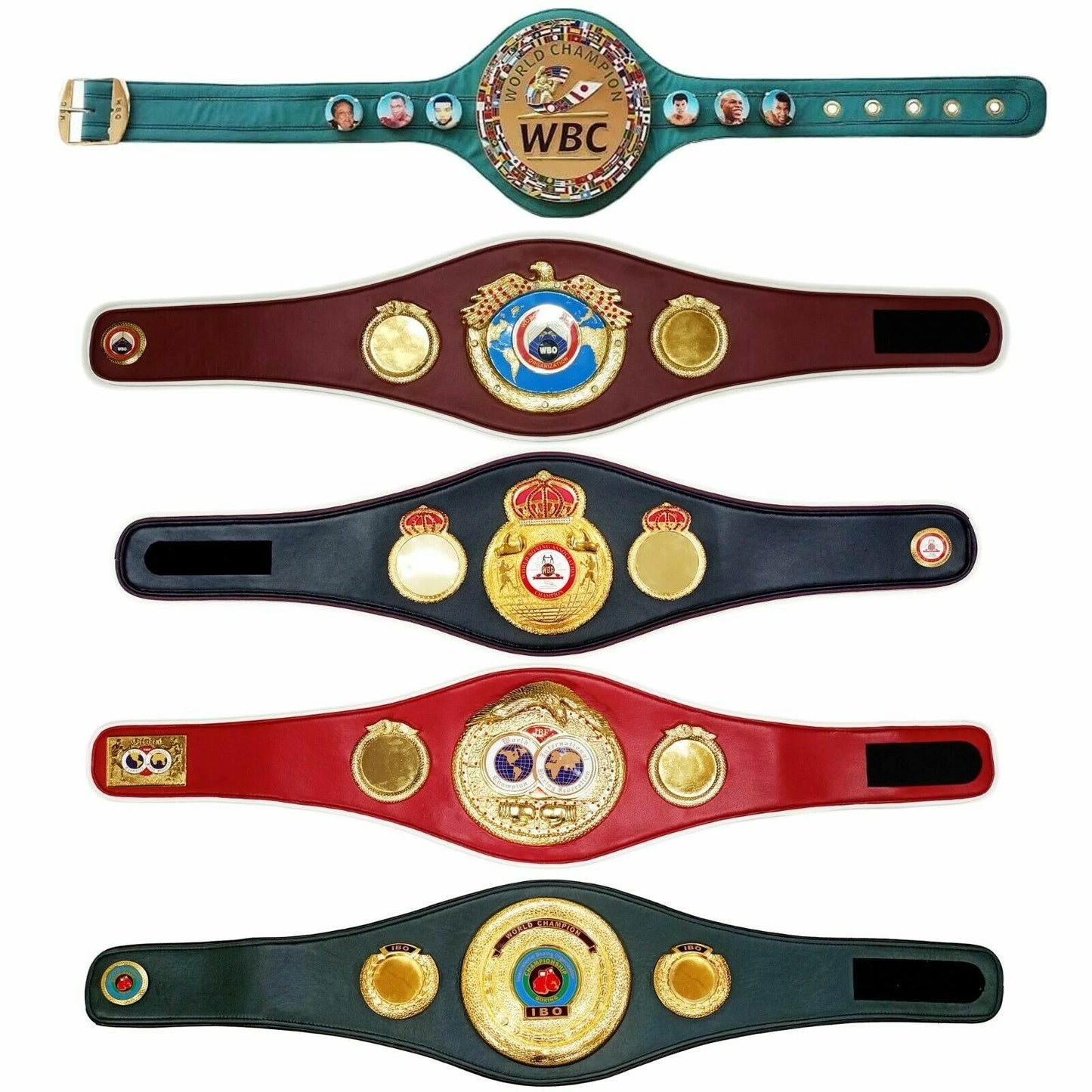 Boxing Replica Belts – Complete WBC IBF IBO WBO WBA Championship Set