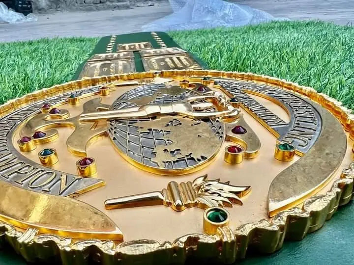 24K GOLD WWF Big Green 3D CNC Championship Belt