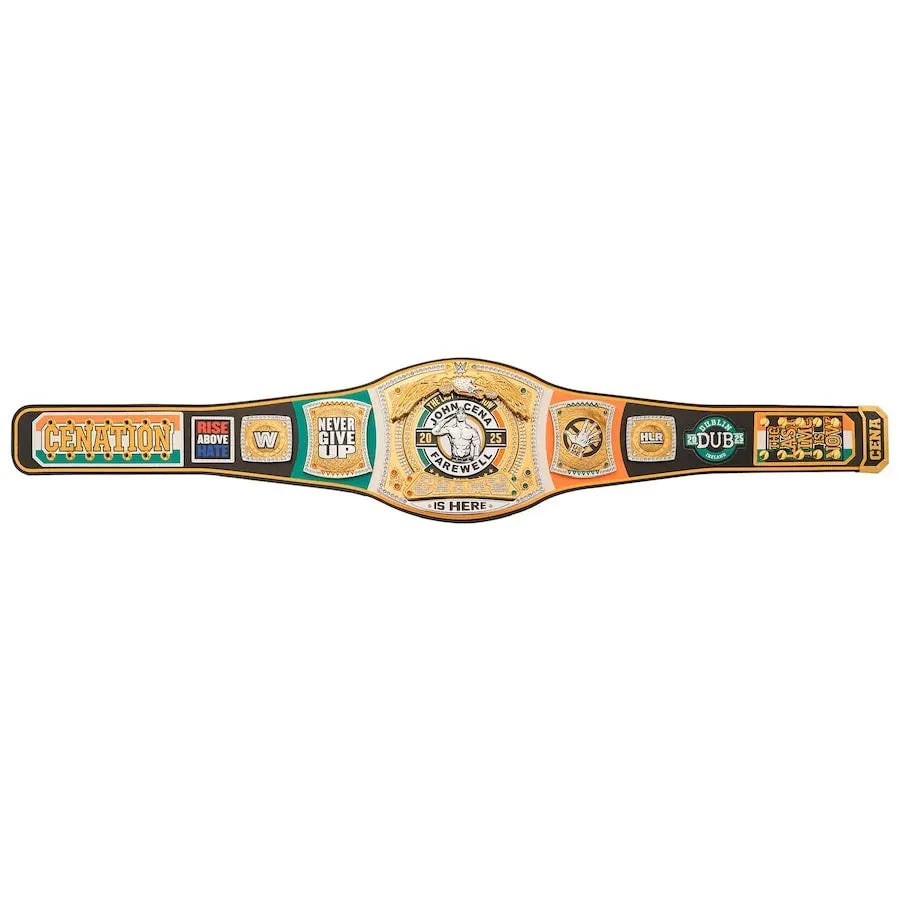 WWE John Cena Farewell 2025 Dublin Spinner Championship Replica Title Belt ChampionshipBeltUS