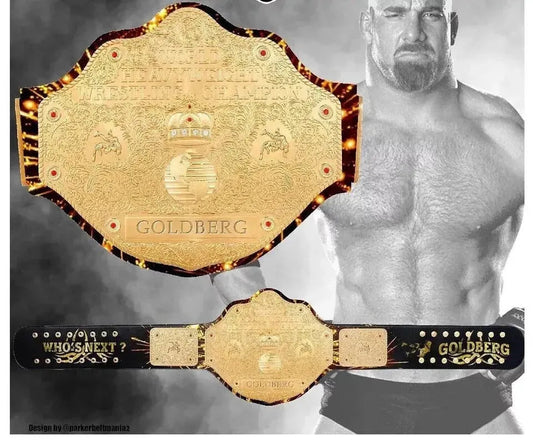 WCW Goldberg Big Gold Signature Series Heavyweight Wrestling Belt Replica ChampionshipBeltUS