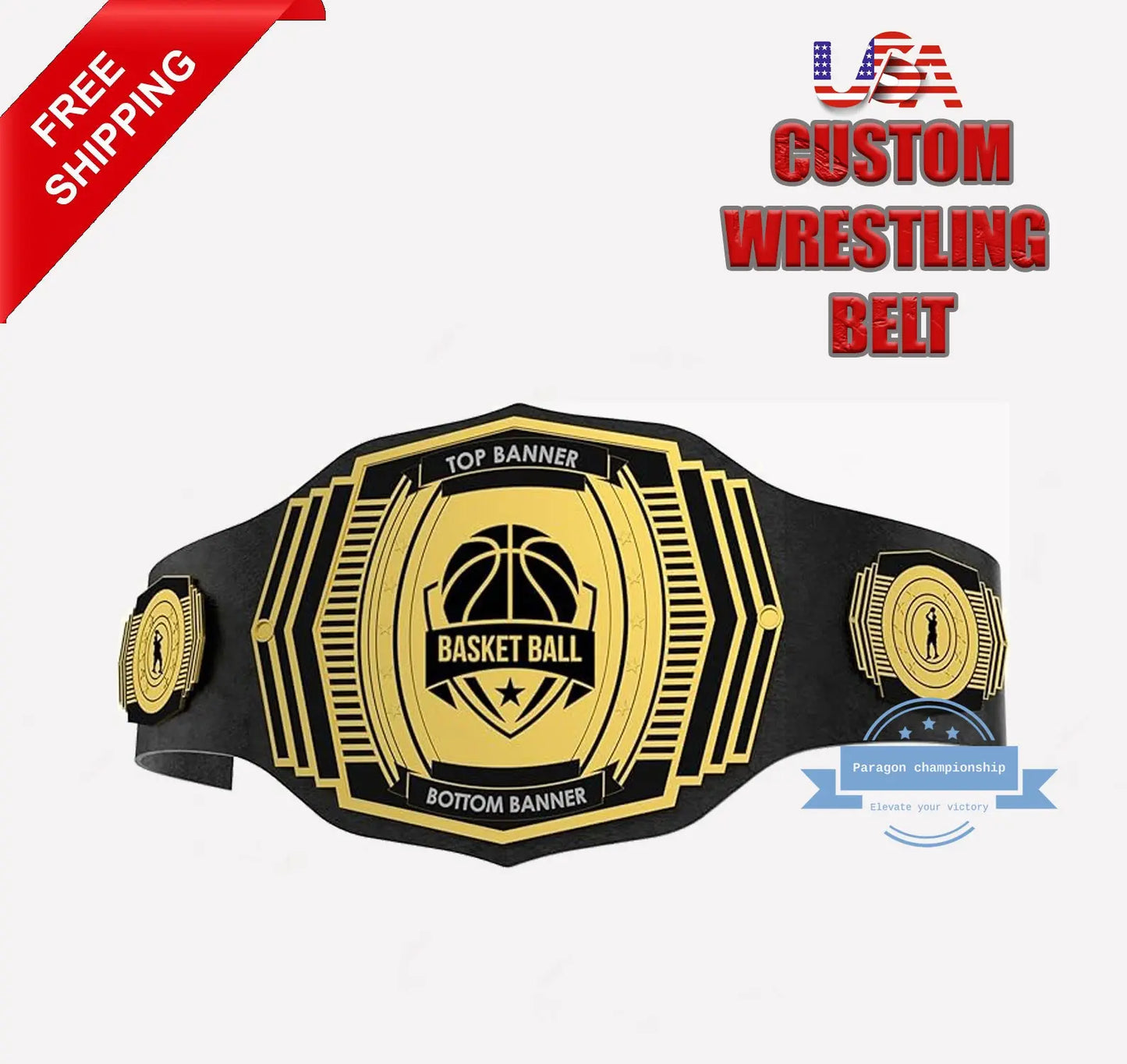 Build Your Own Custom 4lb Heavyweight Wrestling Title Belt – Fully Customizable