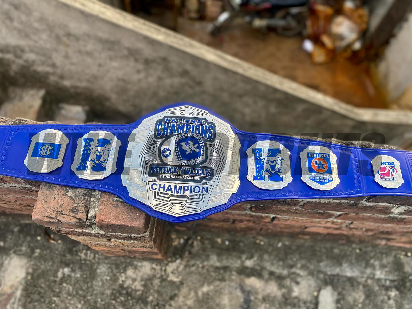 24K CNC Kentucky Wildcats National Champions Championship Belt – 8 Time NCAA Champs Collector Edition