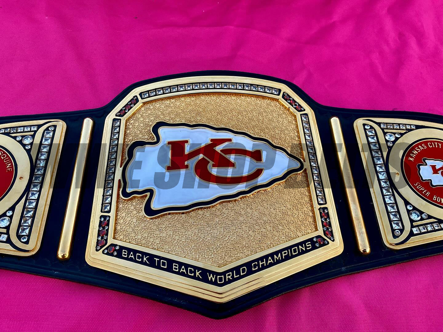 24K GOLD CNC Kansas City Chiefs Championship Belt – Back-to-Back World Champions Replica