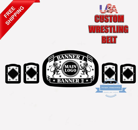 Design Your Own 4lb Custom Wrestling Championship Belt