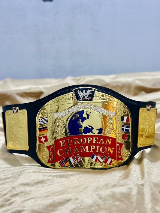 Reliving Wrestling History: The Iconic WWF European Scratch Logo Championship Belt ChampionshipBeltUS