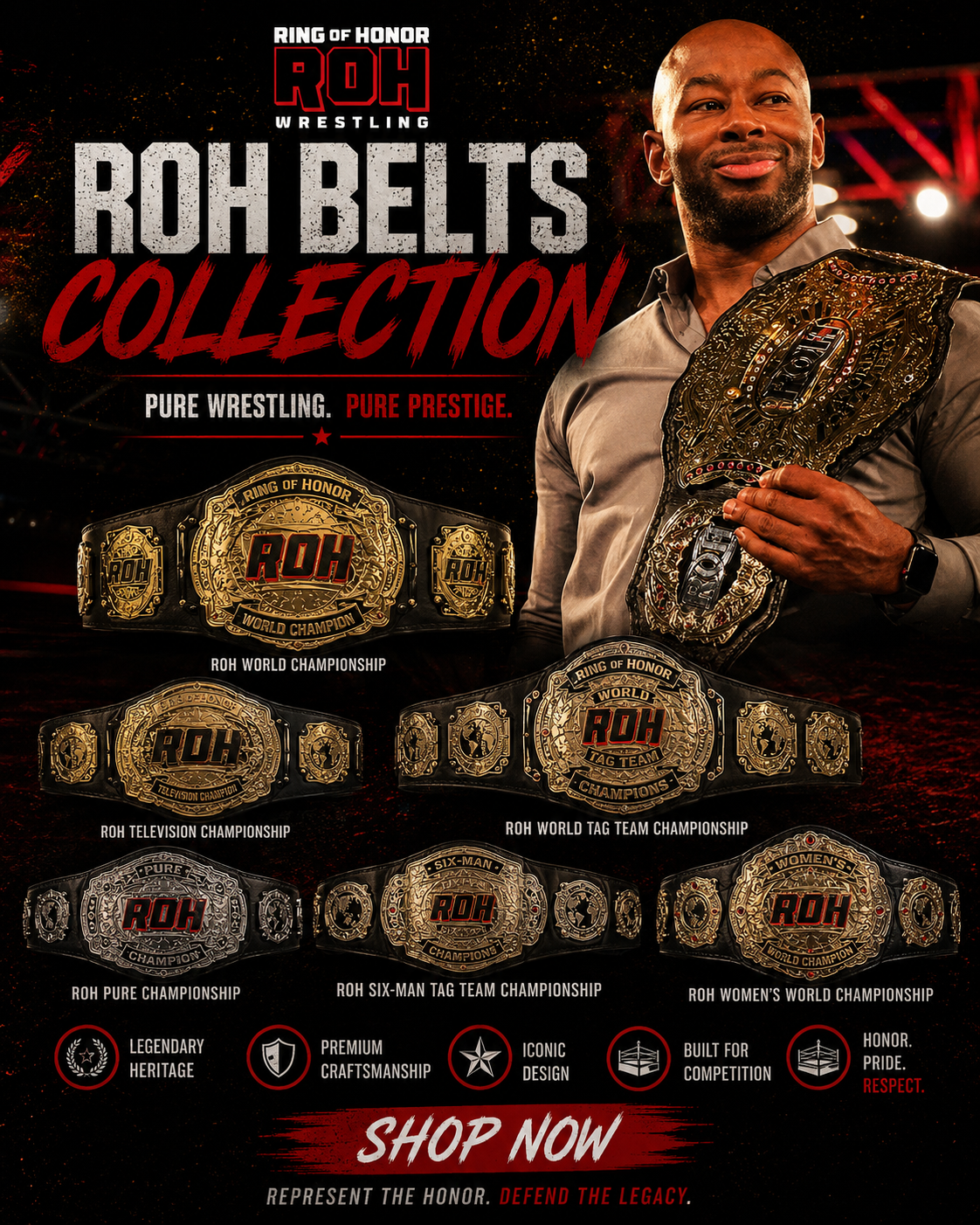 ROH Championship Belts  for Sale – Custom & Replica Titles