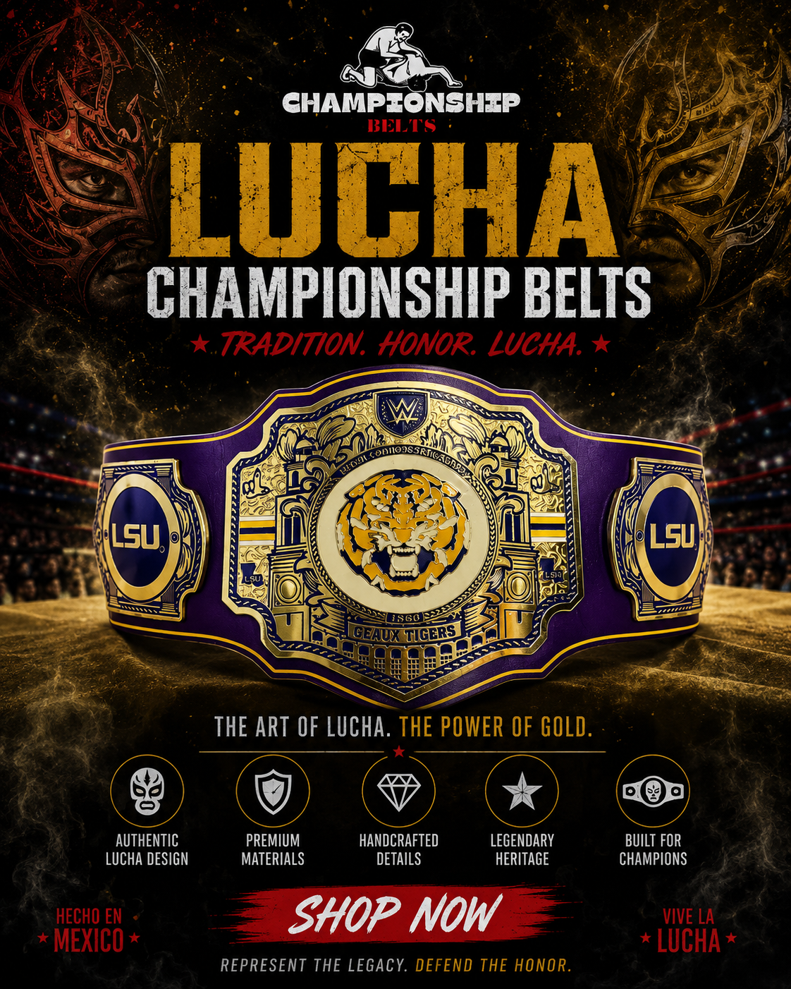 Lucha Championship Belts for Sale – High-Quality Wrestling Titles
