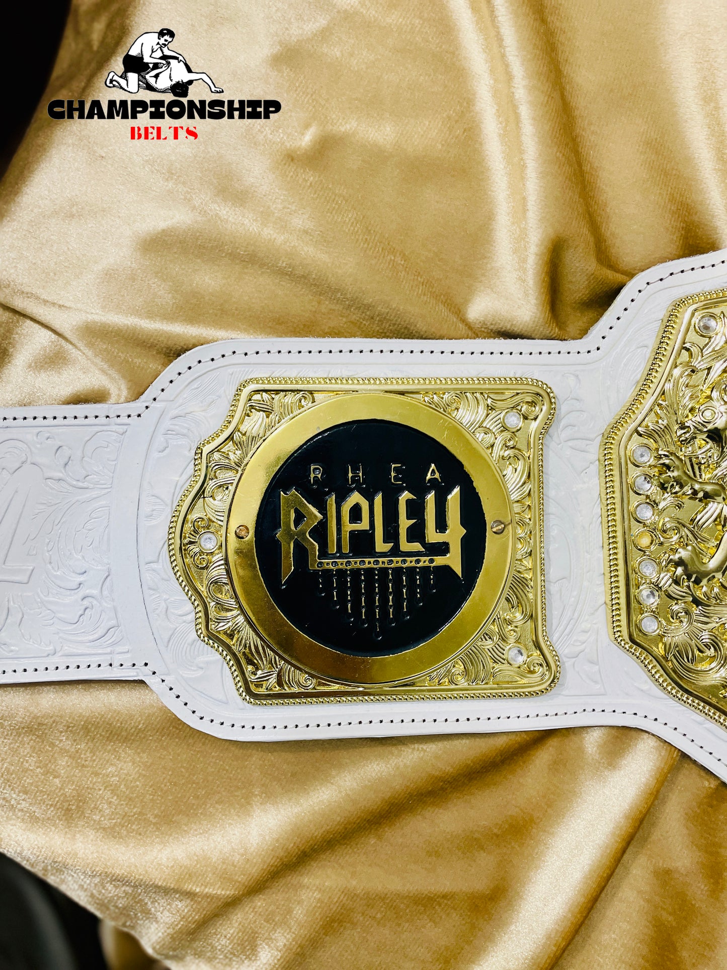 NEW World Heavy Weight Championship Replica Title Belt White Strap