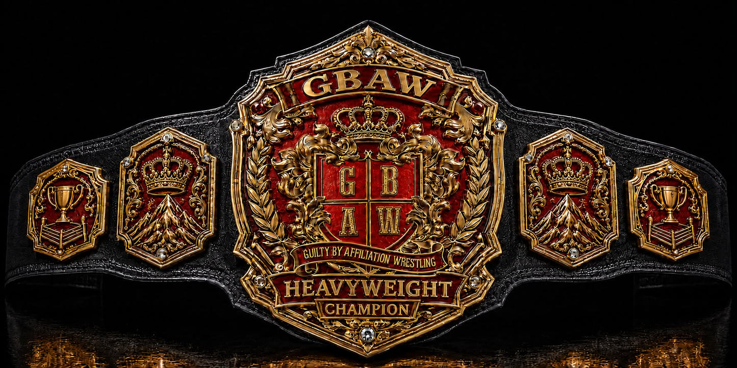 Guilty By Affiliation Championship Wrestling Belt