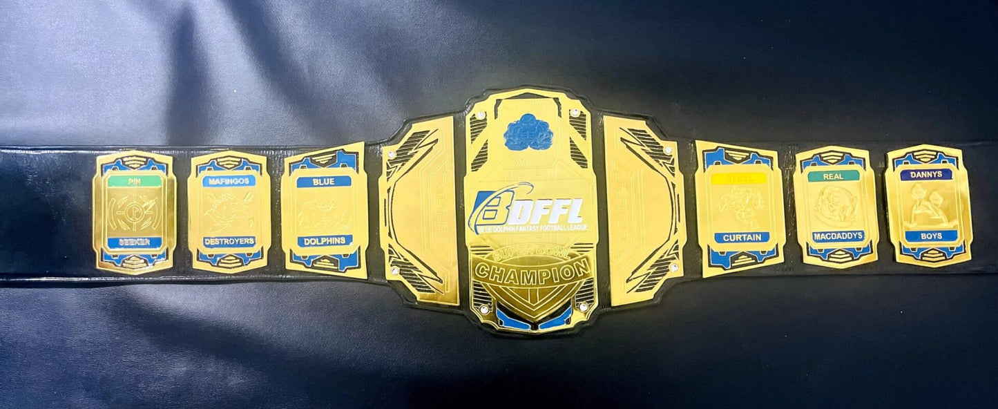 BLUE DOLPHIN FANTASY FOOTBALL LEAGUE BELT