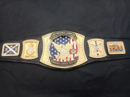 Custom Military Service Retirement Belt