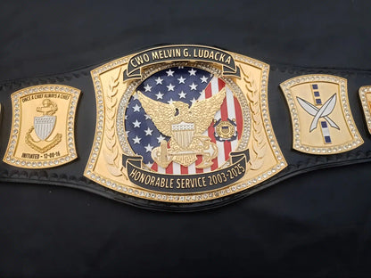 Custom Military Service Retirement Belt