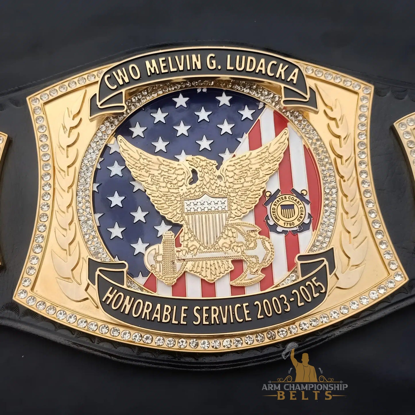 Custom Military Service Retirement Belt