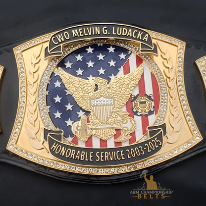 Custom Military Service Retirement Belt