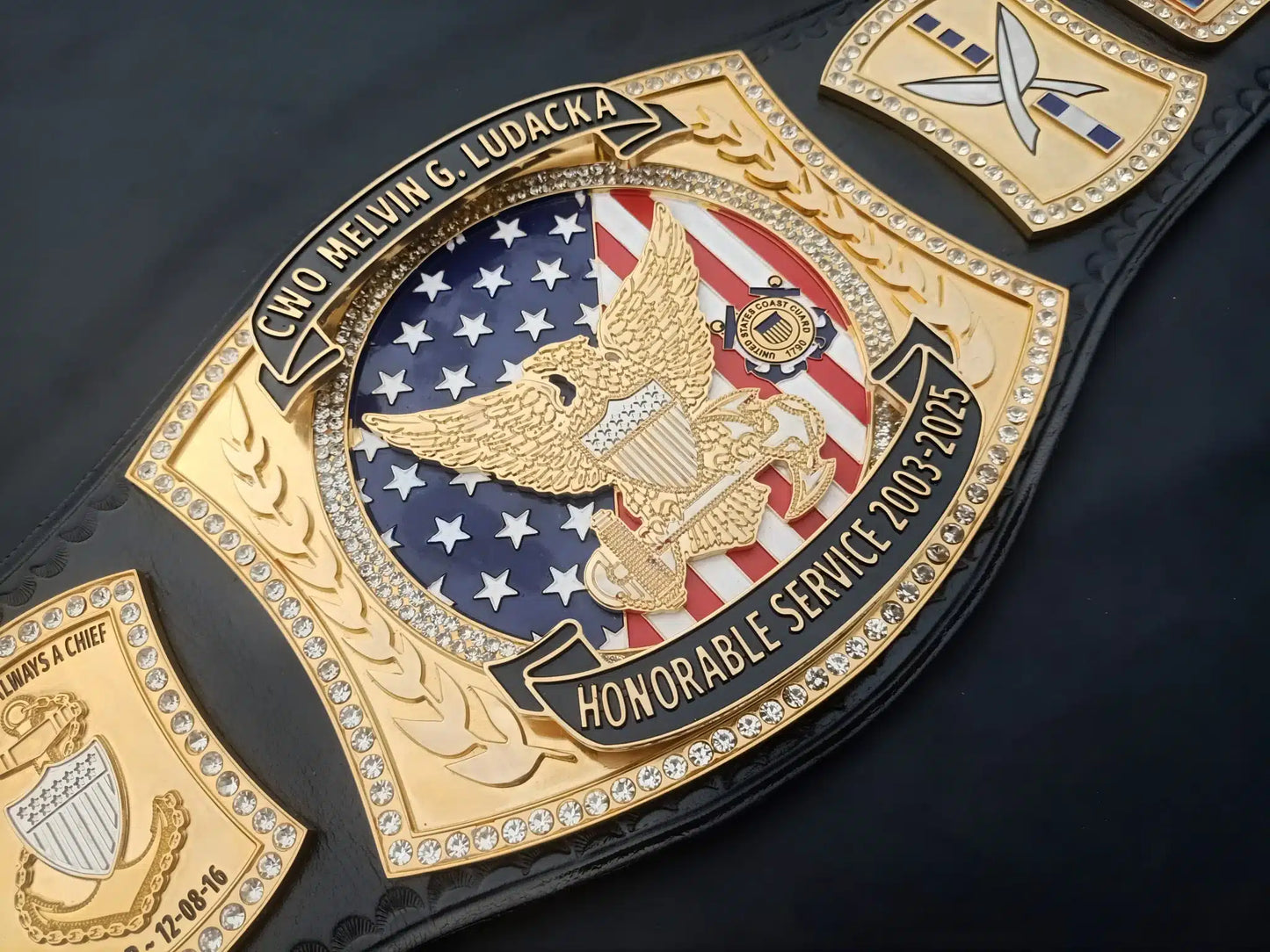Custom Military Service Retirement Belt