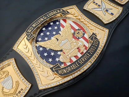 Custom Military Service Retirement Belt