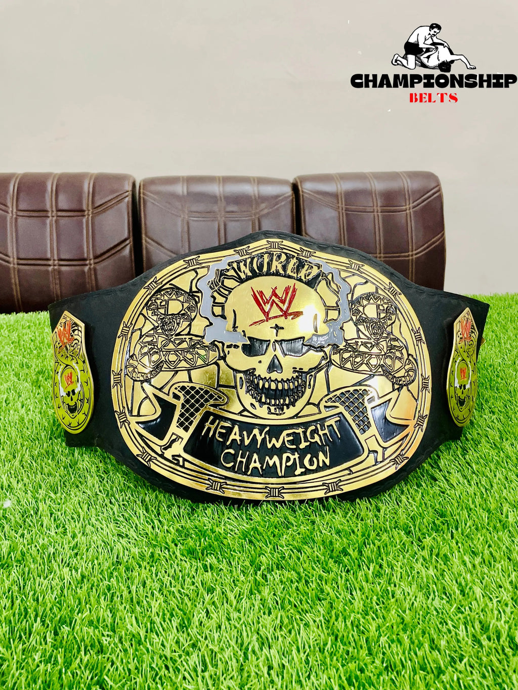 Smoking Skull Snake Skin Heavyweight Championship Replica title Belt