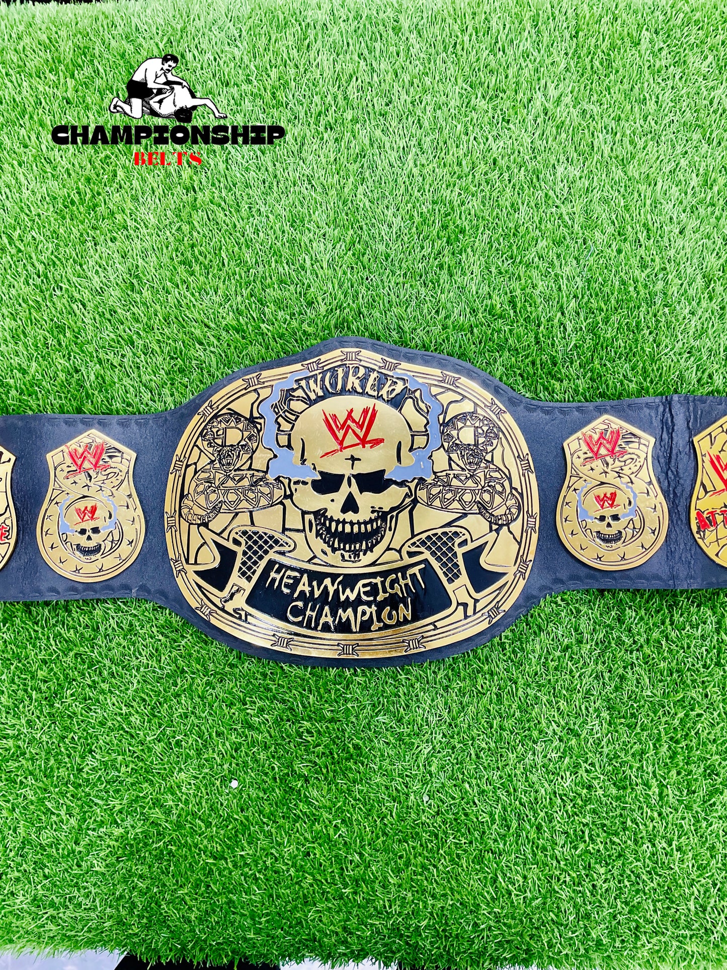 Smoking Skull Snake Skin Heavyweight Championship Replica title Belt