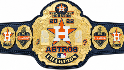 Huston Astros Custom Wrestling Championship Title Belt Adult Size