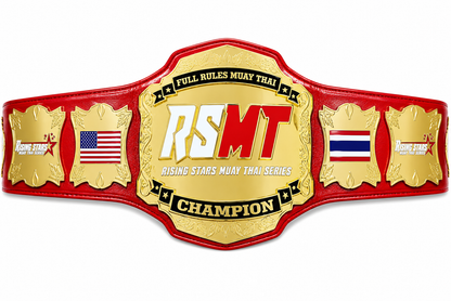 Customized Rising Stars Muay Thai Fighting Championship Title Belt Replica