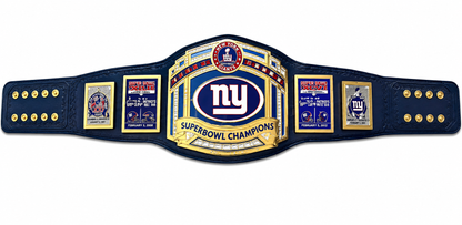 NewYork Giants Superbowl Championship Leather title belt Adult size Zinc Metal