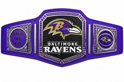 Custom Baltimore Ravens World football Championship Belt Adult Size 2MM Brass