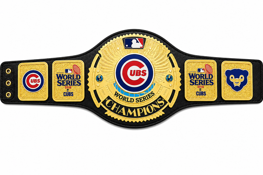 Custom Chicago Cubs UBS team World Championship Belt Adult Size 2MM Brass