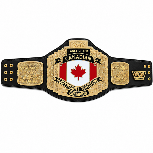 New Lance Storm Canadian World Heavyweight Wrestling Champion Belt Replica