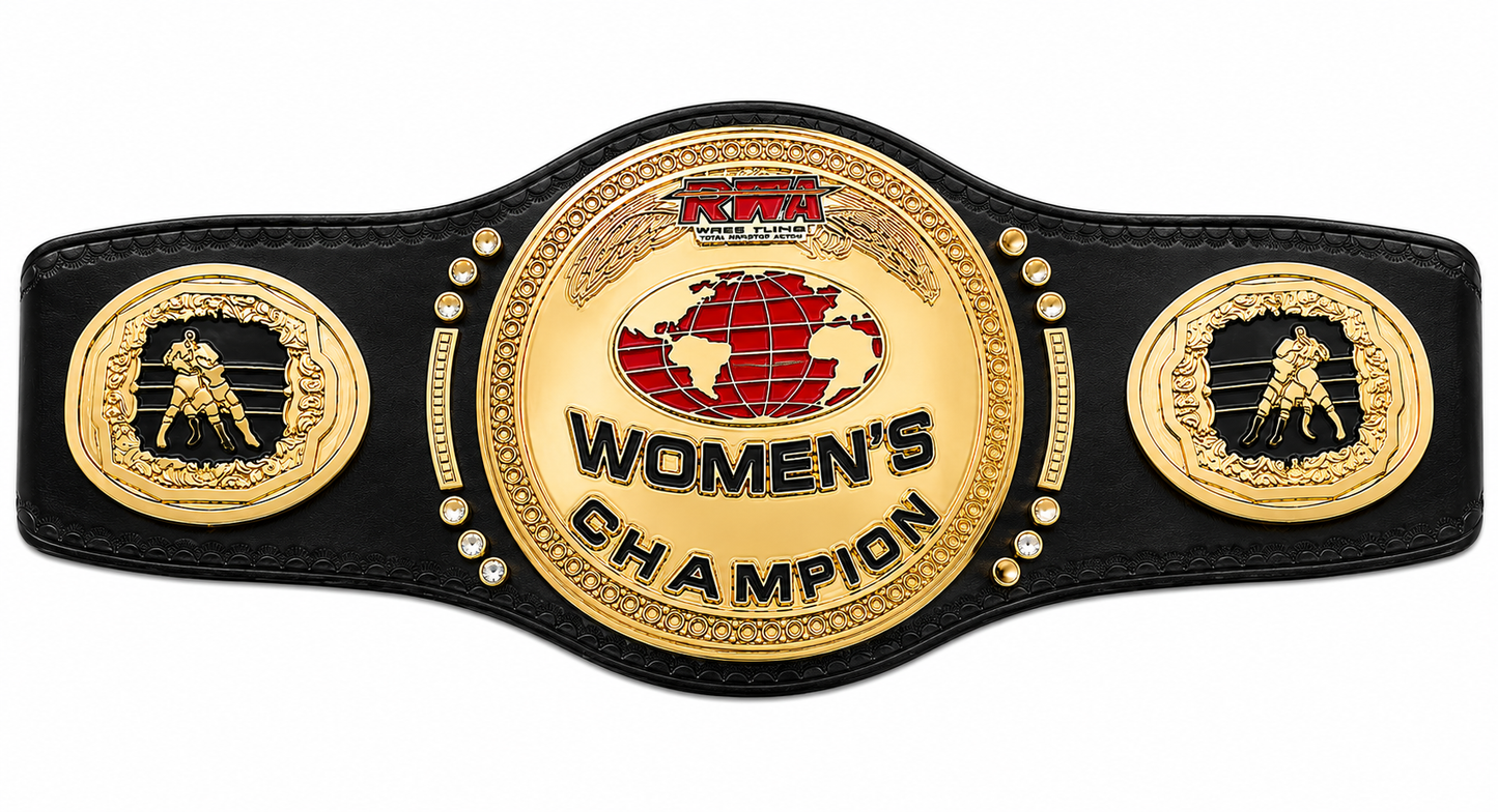 New Customise RWA Wormens Wrestling Championship Belt Adult Size