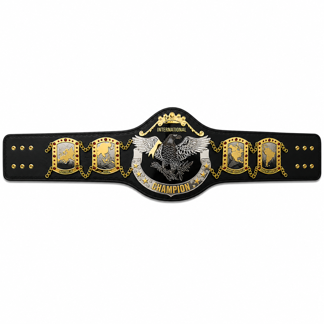 NWA International Tag Team Heavyweight Wrestling Championship Belt 2mm