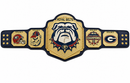 New Georgia Bulldog National Championship Leather Belt Adult Size