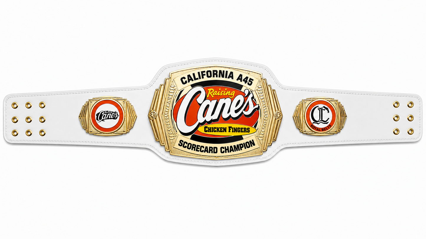California Raising Canes Chicken Fingers Wrestling Championship Title Belt
