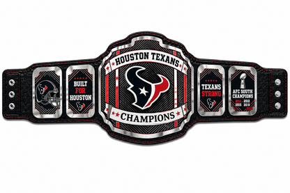 Custom Houston Texans team World Championship Belt Adult Size 2MM Brass