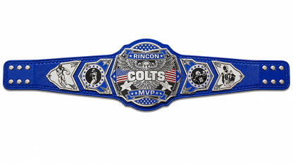Rincon Colts Mvp Wrestling Championship Title Belt Adult Size Brass Plated