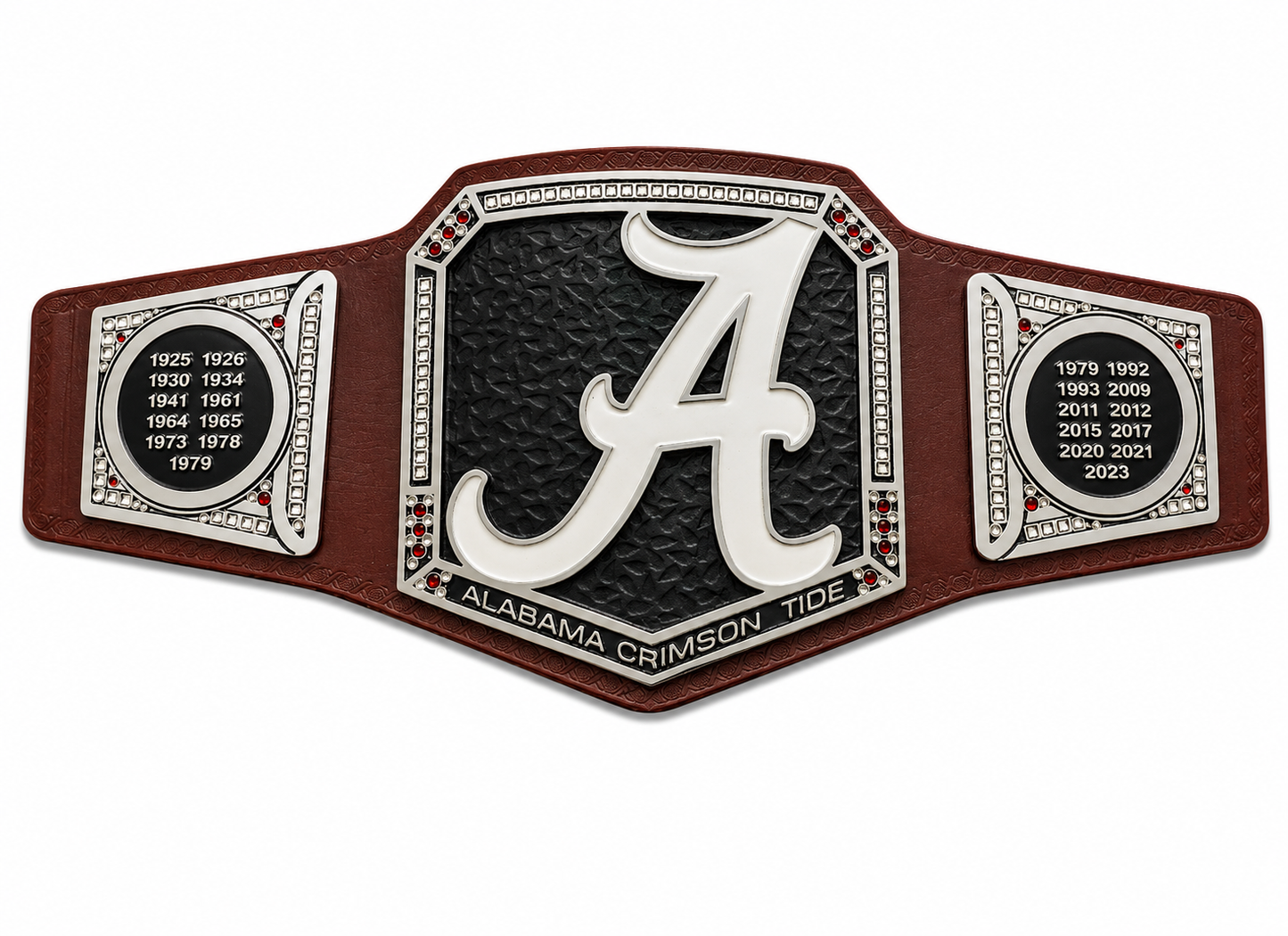 New Customise Albama Roll Tide Championship Leather Belt Adult Size