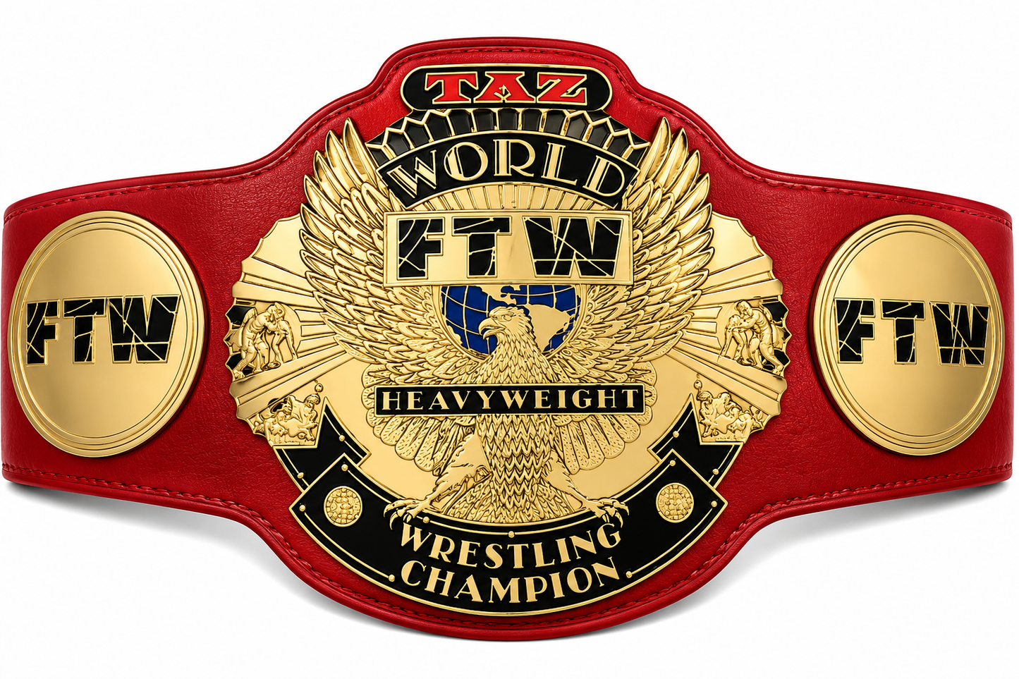 TAZ FTW World Heavyweight Wrestling Championship Replica Title Belt
