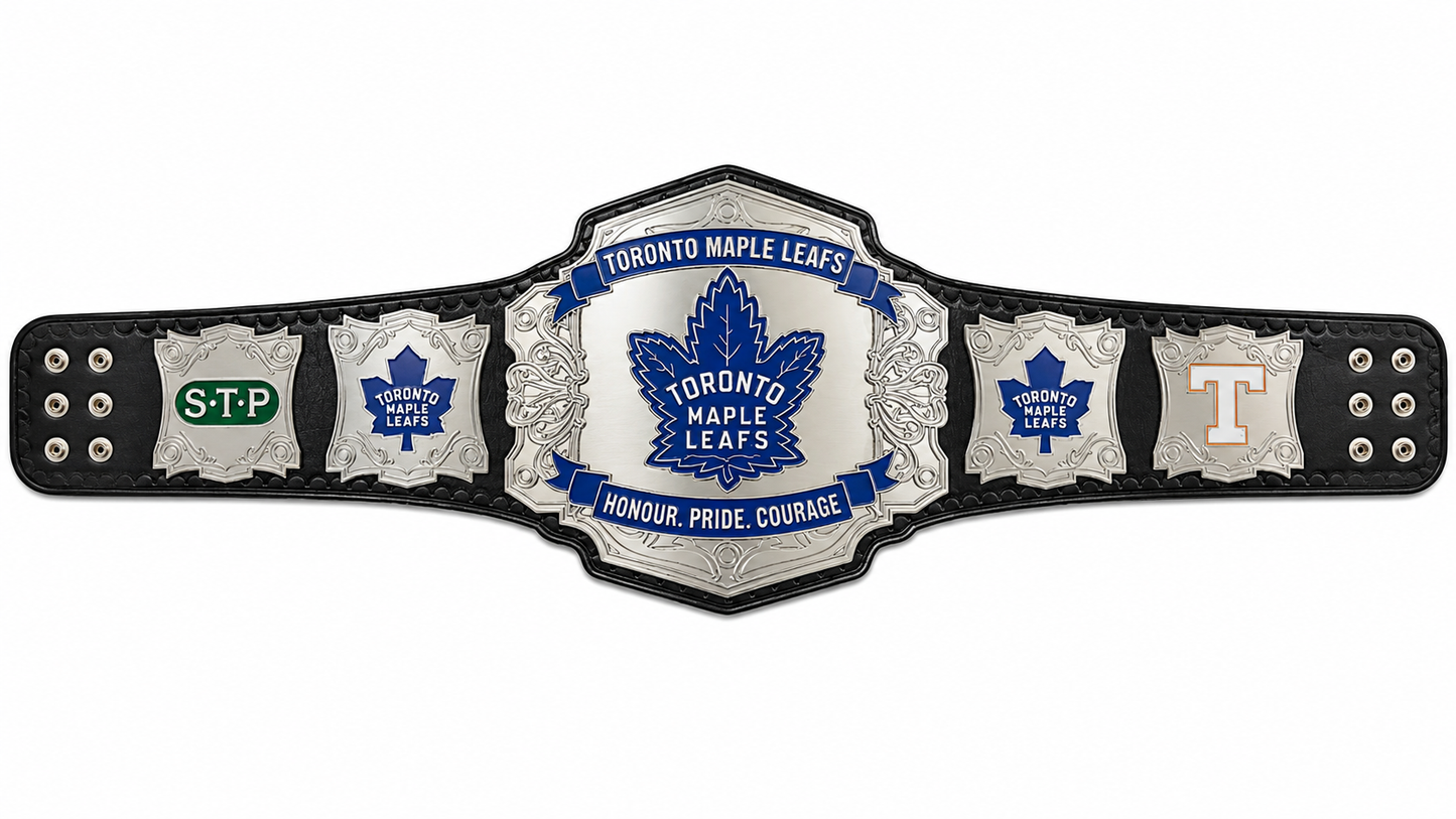 Toronto Maple Leaf Ice Hockey Championship Title Belt Adult Size 2mm Brass