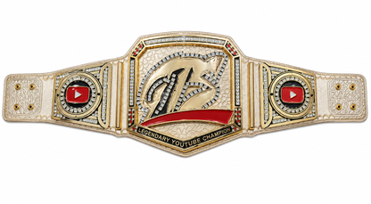 Legendary YouTube Championship Title Belt Stacked Plated Adult Size