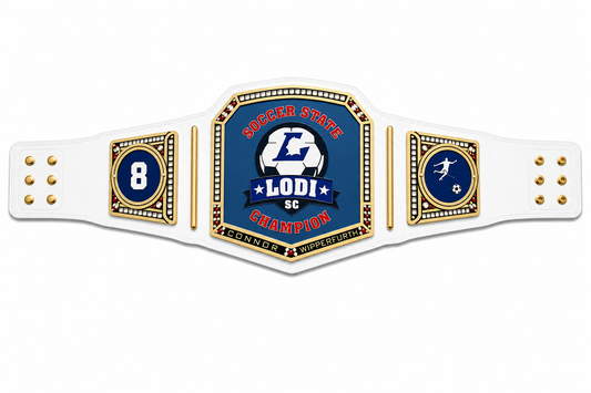 New Customise Soccer State Lodi Championship belt Adult Size