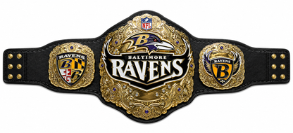 New BALTIMORE RAVENS NFL CHAMPIONSHIP BELT 4mm ZINC Leather Strap