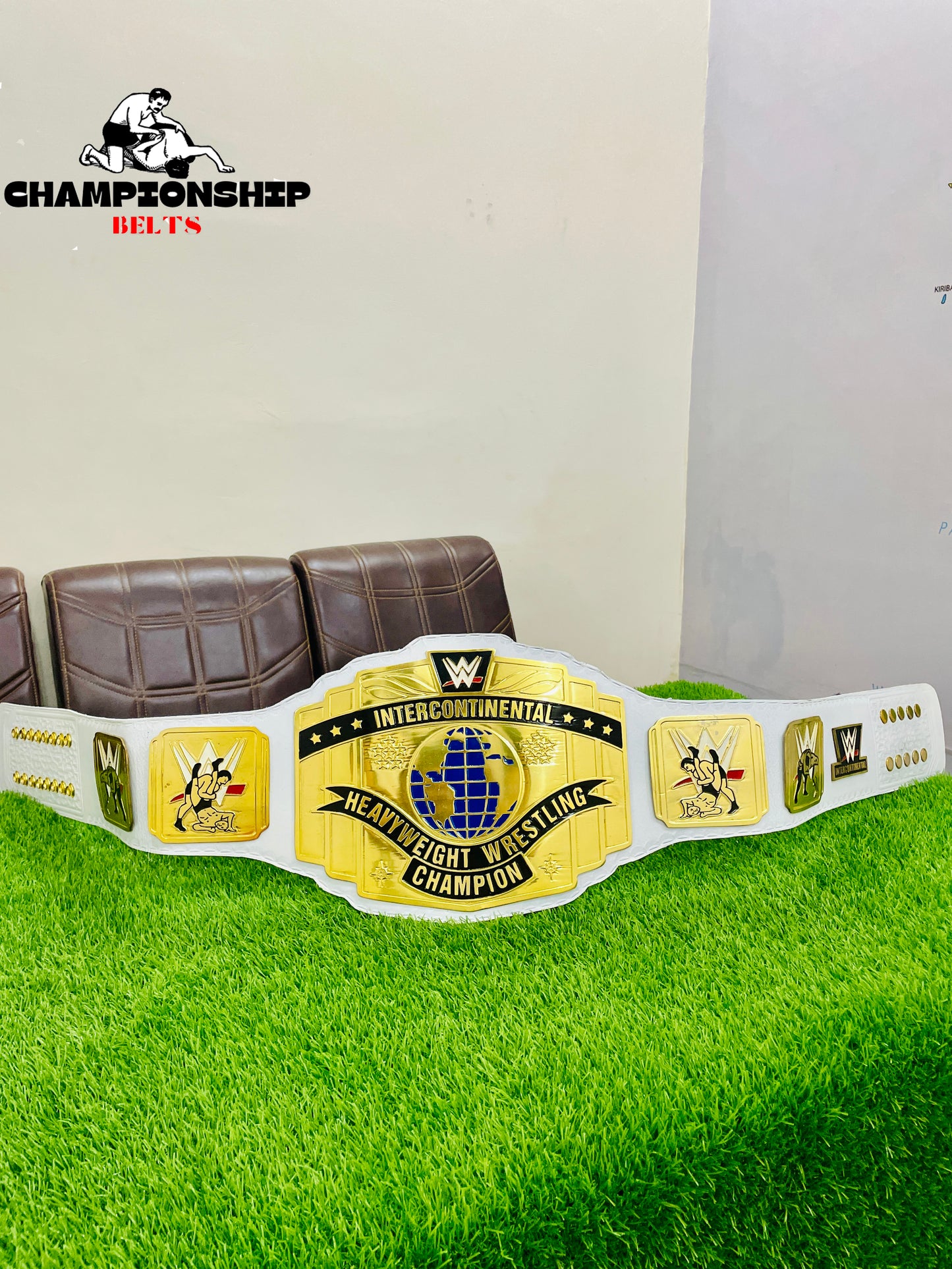 New World Intercontinental Heavyweight Championship Replica title Belt White