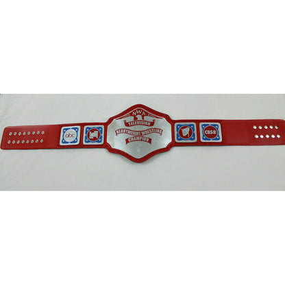 NWA Red Television Heavyweight Wrestling Championship Replica title Belt