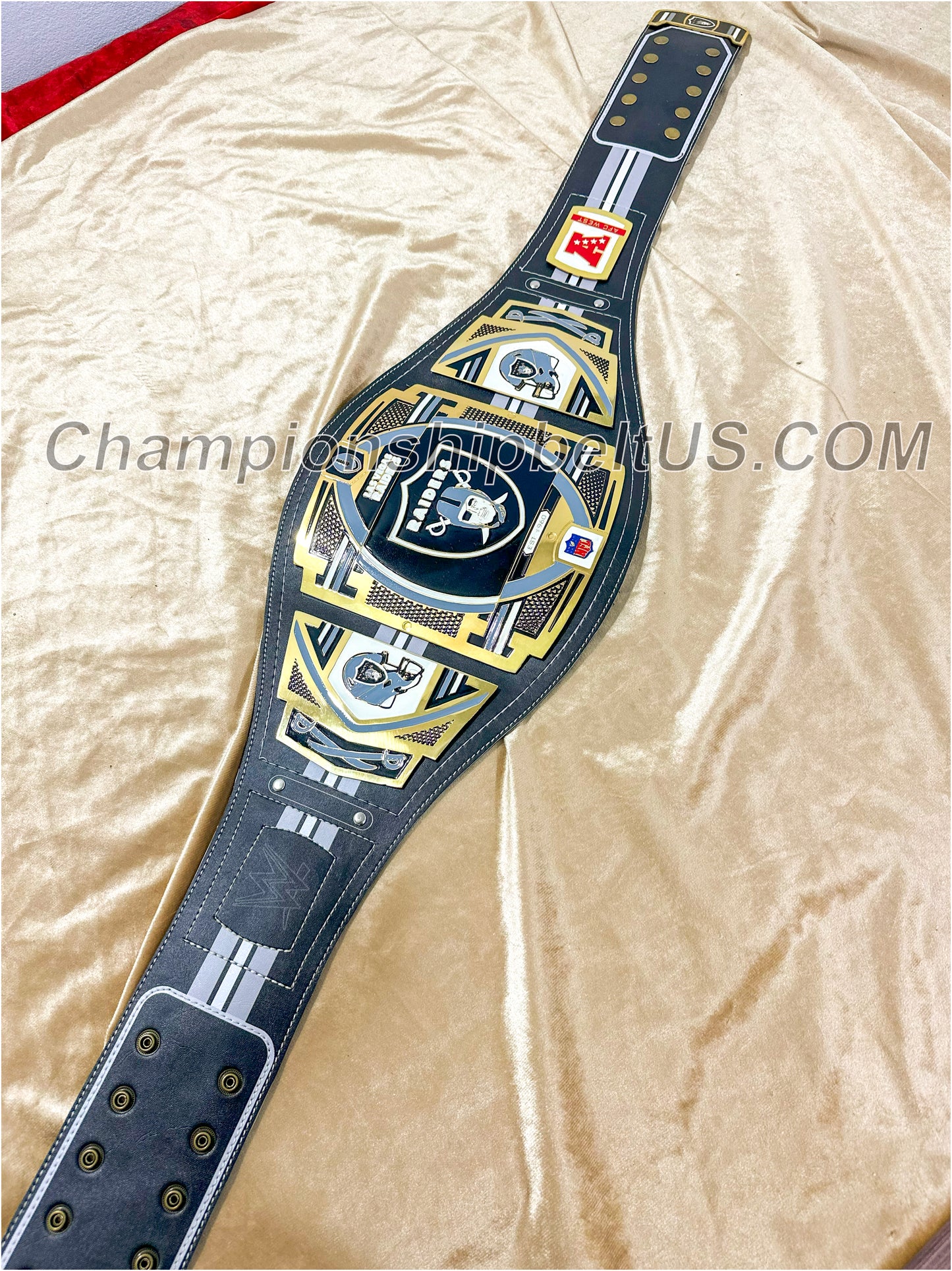 Las Vegas Raiders Legacy Replica Wrestling Title Belt