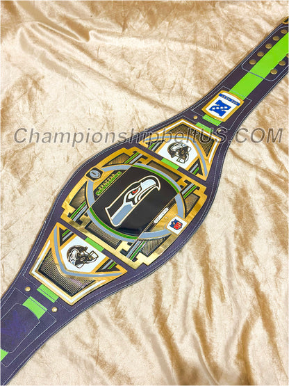 Seattle Seahawks Legacy Replica Wrestling Title Belt